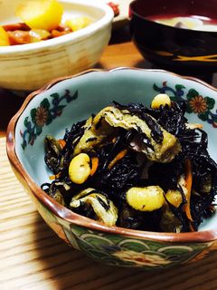 ご飯がススム!ベーコンinひじきの煮物!-レシピのメイン写真