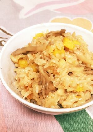 発芽米で！さつまいもと舞茸の炊き込みご飯-レシピのメイン写真