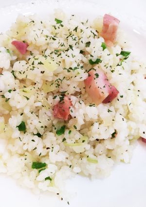 休日のお家ご飯に＊厚切りベーコンでピラフ-レシピのメイン写真