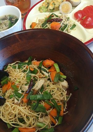 切り干し大根とこんにゃく麺の中華焼きそば-レシピのメイン写真