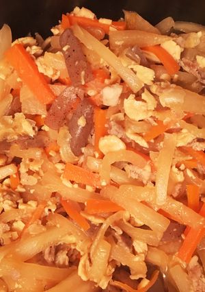 根菜のきんぴら (大根 人参 豚)-レシピのメイン写真