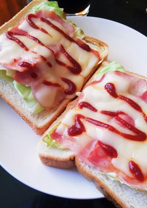 簡単！キャベツとベーコントースト-レシピのメイン写真