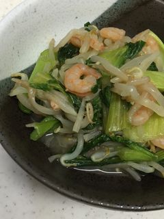 創味シャンタンDXでエビとチンゲン菜炒め-レシピのメイン写真