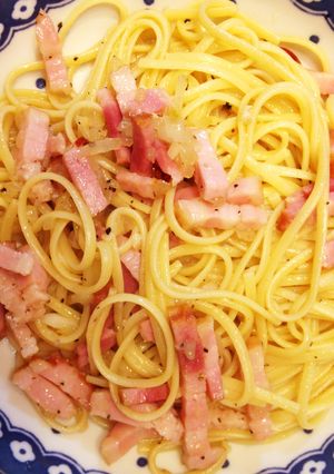 ごろごろベーコンのペペロンチーノ☆-レシピのメイン写真