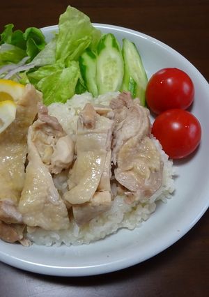簡単アジアン蒸し鶏飯(カオマンガイ)-レシピのメイン写真