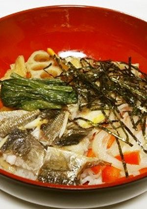 鯵とほうれん草のちらしご飯-レシピのメイン写真