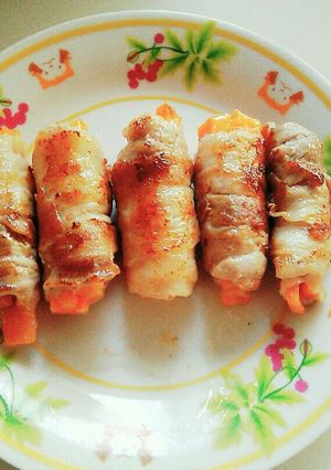 にんじんの豚バラ肉巻き-レシピのメイン写真