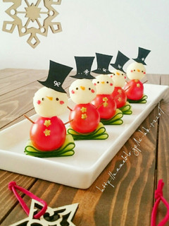 クリスマスに♡ ✱雪だるまピンチョス✱-レシピのメイン写真