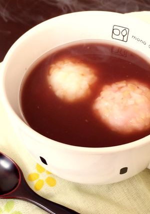 もちプチ食感♡発芽米餅のおしるこ-レシピのメイン写真