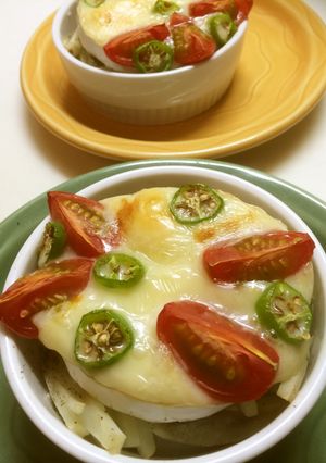 千切りポテト＆トマトのココットカマン-レシピのメイン写真