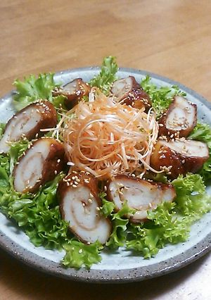 韓国風♡豚バラちくわ巻き~節約レシピ-レシピのメイン写真