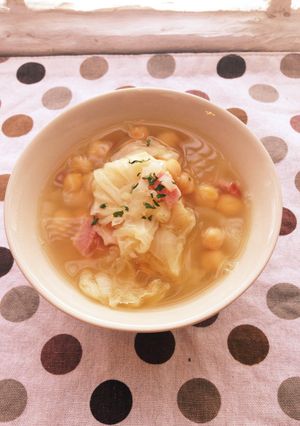 ひよこ豆と白菜のスープ-レシピのメイン写真