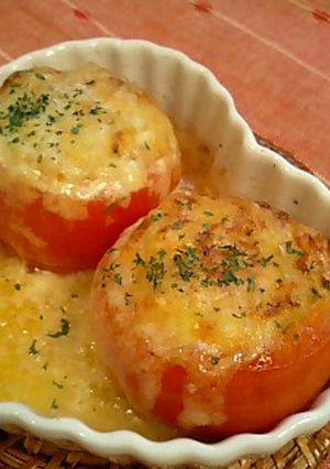 ヤケド注意！熱々トマトカップグラタン-レシピのメイン写真