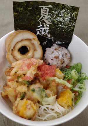 彩り野菜かき揚げさっぱり豆乳夏越そうめん-レシピのメイン写真