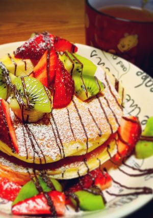 簡単！中学生でも作れるフルーツパンケーキ-レシピのメイン写真