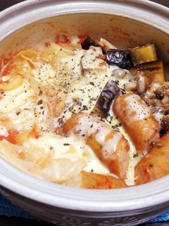 トマト缶なしで一人トマト鍋-レシピのメイン写真