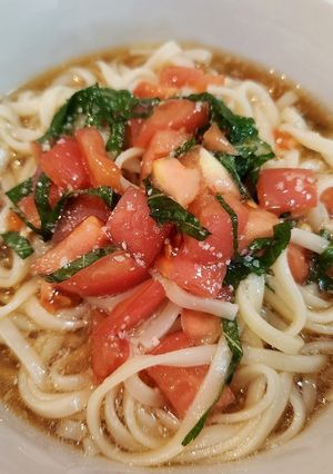 冷やしトマトうどん-レシピのメイン写真