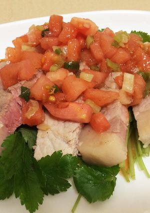 トマトソースの豚肉ステーキ-レシピのメイン写真