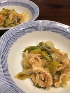 ネギと鶏皮の炒め物-レシピのメイン写真