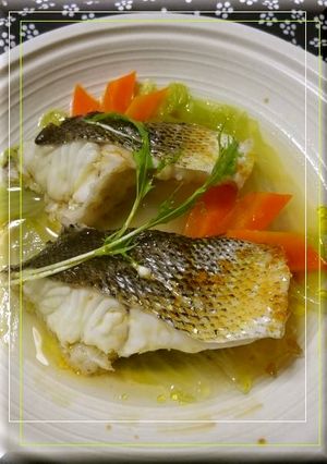 白身魚の酒蒸しオリーブオイルで-レシピのメイン写真