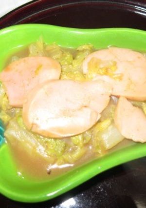 白菜とソーセージのシャンタンカレー風炒め-レシピのメイン写真