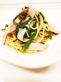 ほうれん草とハムの和風パスタ-レシピのメイン写真