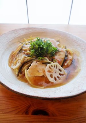 和*梅あんかけワンポットパスタ-レシピのメイン写真