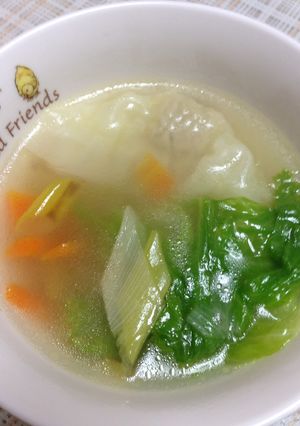 レタスシャキシャキワンタンスープ-レシピのメイン写真
