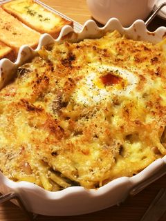 残ったシチューでリメイク☆半熟卵グラタン-レシピのメイン写真