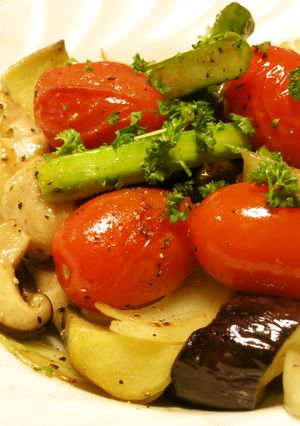 綺麗♡ イタリア風 鶏肉と夏野菜炒め-レシピのメイン写真