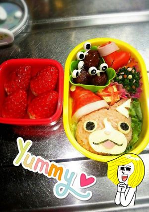 妖怪ウオッチのクリスマスキャラ弁-レシピのメイン写真