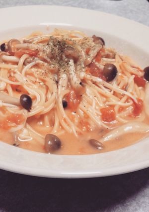 簡単☆トマトクリームパスタ-レシピのメイン写真