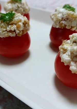 プチトマトとくるみカッテージチーズ-レシピのメイン写真