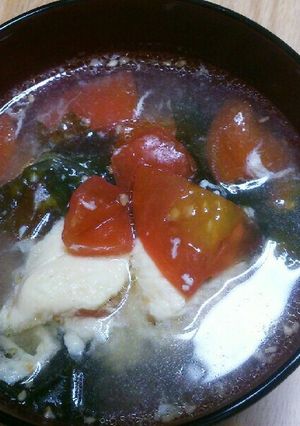 5分で簡単♪トマトと卵のスープ-レシピのメイン写真