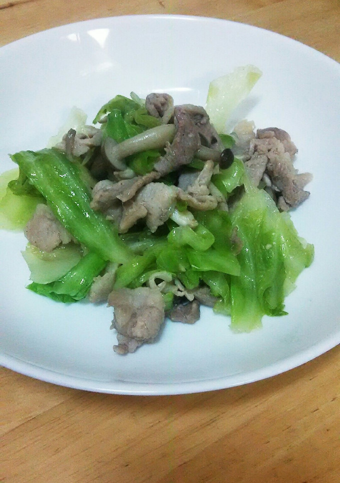 豚肉ときのことキャベツの炒めもの-レシピのメイン写真