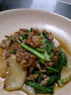 かぶ菜と豚肉のオイスターソース炒め-レシピのメイン写真