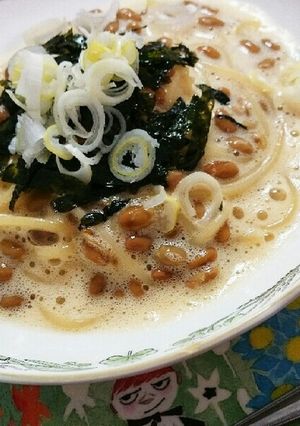 ふわしゅわ♡簡単納豆パスタ-レシピのメイン写真