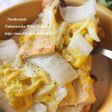 白菜と揚げのクリーム煮バゲット添え