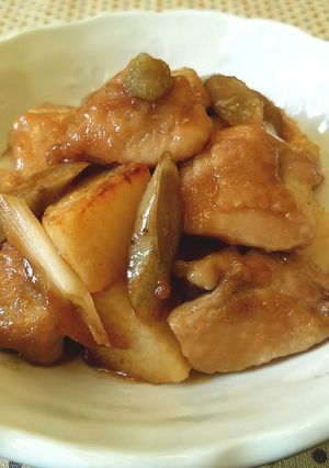 ホクシャリ長芋と鶏肉の甘辛炒め-レシピのメイン写真