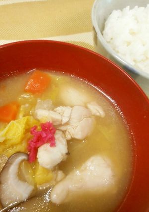 めっけもん♪ささみ肉入り味噌汁-レシピのメイン写真