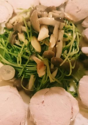 鳥ハム&豆苗しめじソテー-レシピのメイン写真