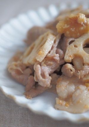 豚肉とレンコンのはちみつ味噌炒め-レシピのメイン写真