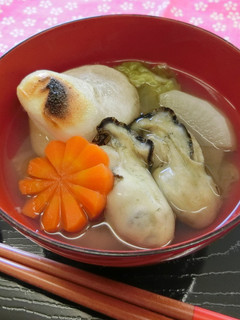 牡蠣入りお雑煮 ~広島風~-レシピのメイン写真