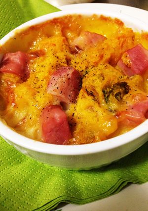 カボチャと柿の彩りサラダ風ココットカマン-レシピのメイン写真