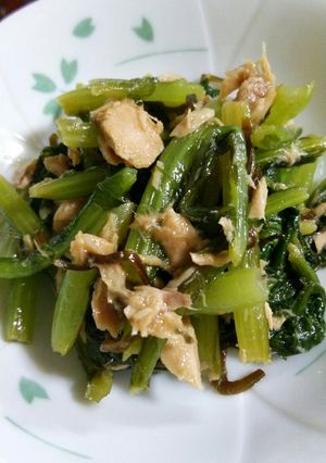 蕪の葉とツナの塩昆布レモン和え-レシピのメイン写真
