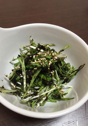湿気た海苔を救出！水菜の海苔和え-レシピのメイン写真
