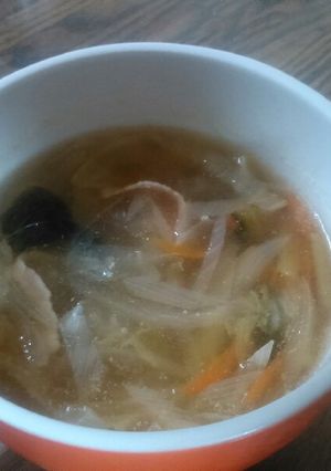 たっぷり野菜の中華風スープ-レシピのメイン写真