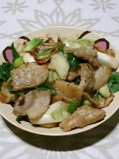 超☆簡単♪豚バラと長ねぎの中華風炒め-レシピのメイン写真