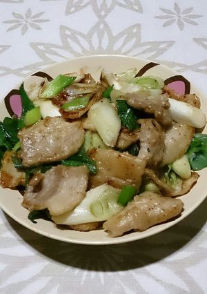 超☆簡単♪豚バラと長ねぎの中華風炒め-レシピのメイン写真