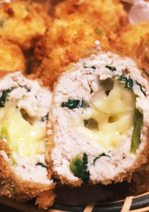 ほうれん草と鶏チーズ団子フライ-レシピのメイン写真